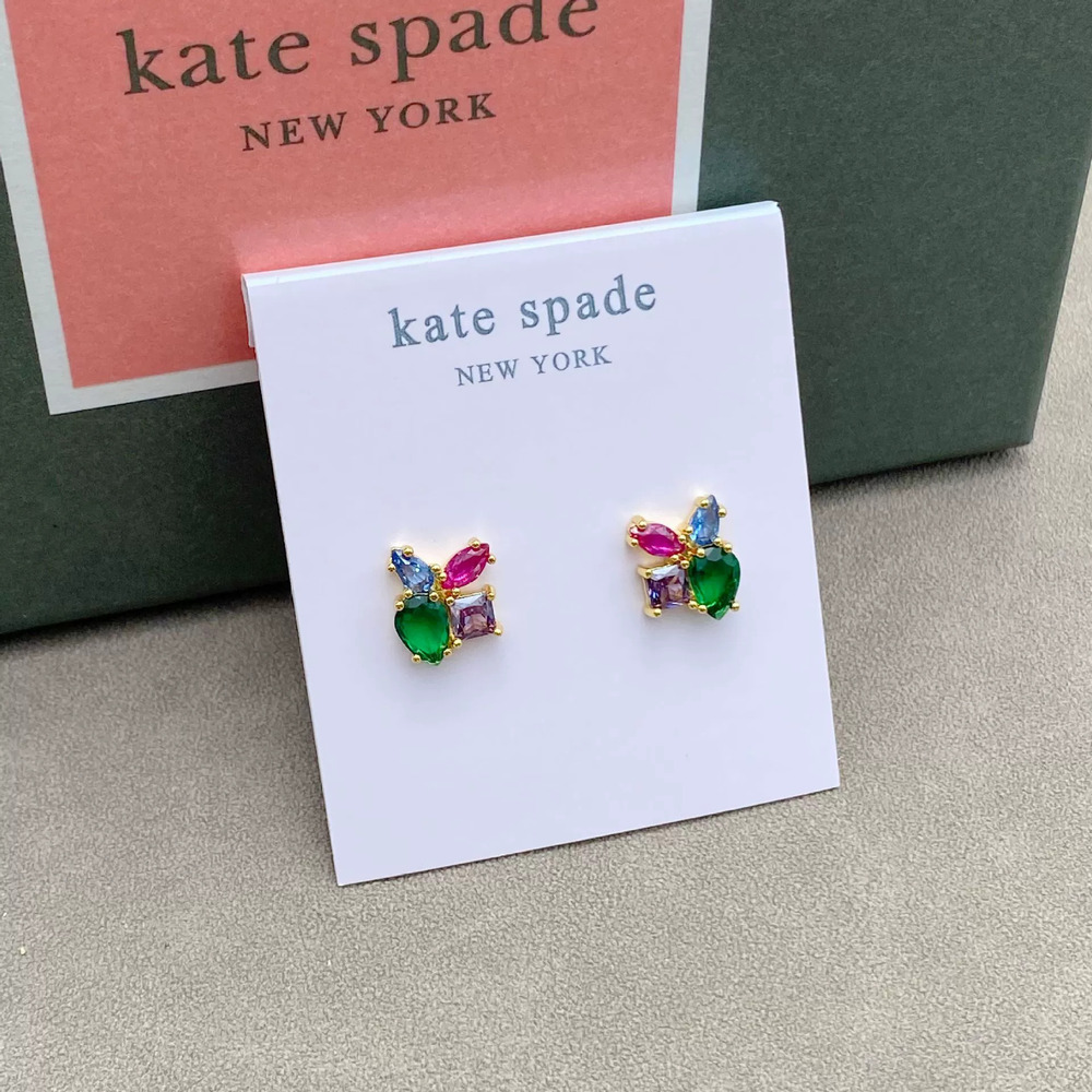 kate spade Girly Style CZ Small Metal Earrings